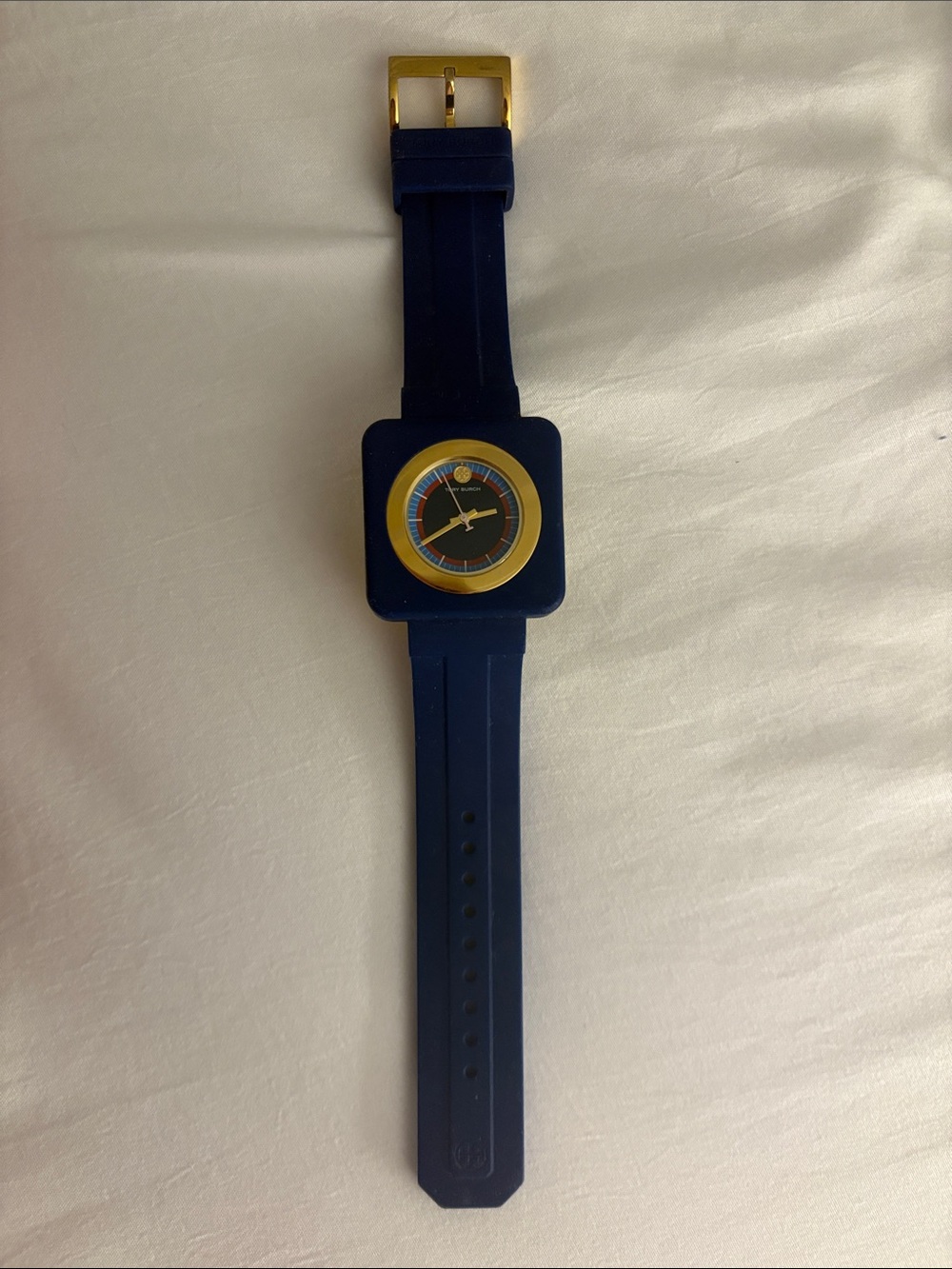Tory Burch Navy Blue Silicone Watch